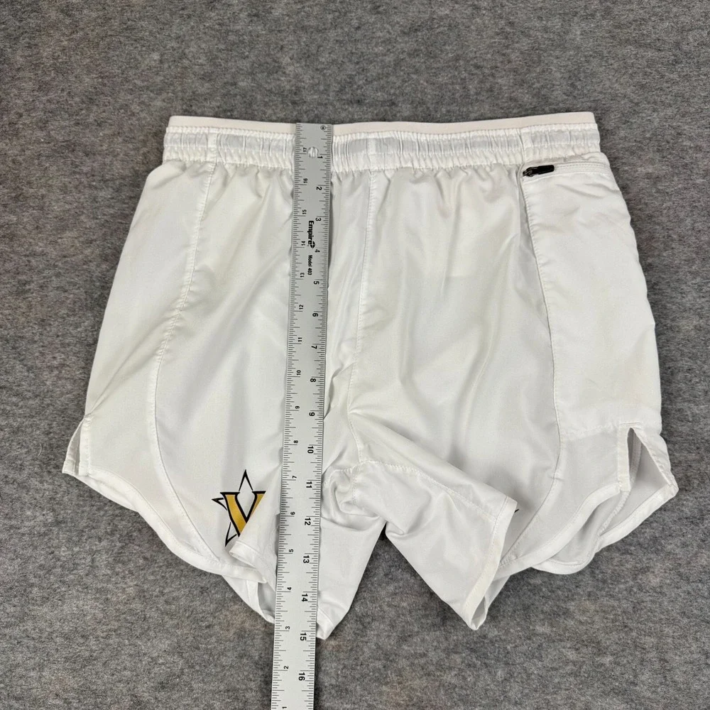 Nike Dri Fit Vanderbilt Commodores Team Shorts Running Lined White Womens XS‎